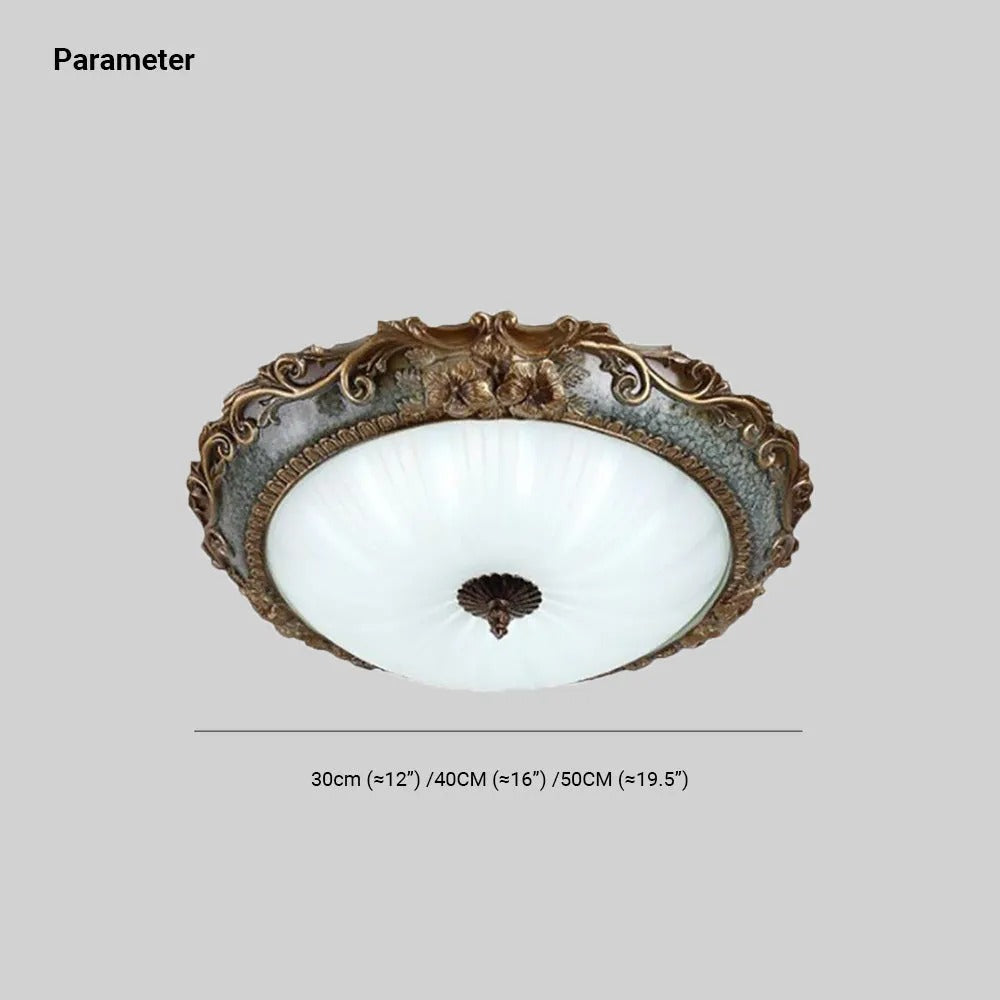 Tiffany Plafondlamp, Messing/Hars