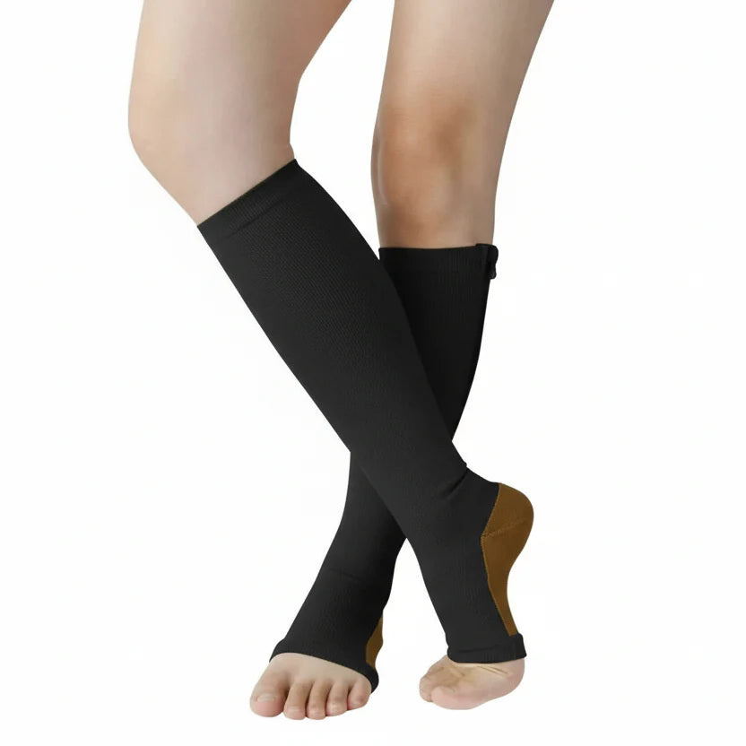 CIRCULARELIEF – Compressiekousen met rits voor ondersteuning en verlichting