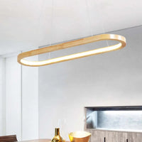 Veon Hedendaagse Ovale Houten Hanglamp