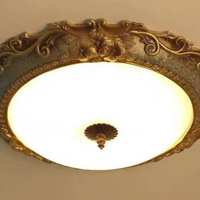 Tiffany Plafondlamp, Messing/Hars