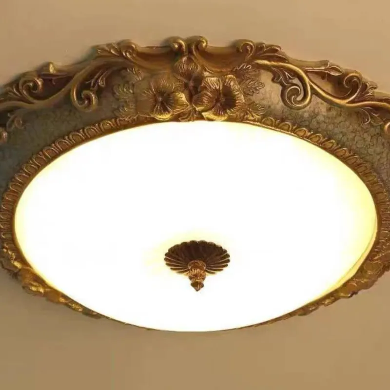 Tiffany Plafondlamp, Messing/Hars