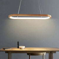 Veon Hedendaagse Ovale Houten Hanglamp