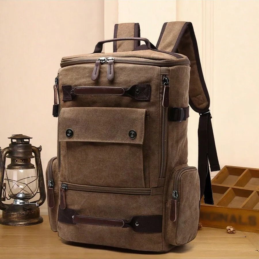 VintageCanvas Rugzak – Stijlvol & Functioneel met Laptopvak voor Dagelijks Gebruik & Avontuur