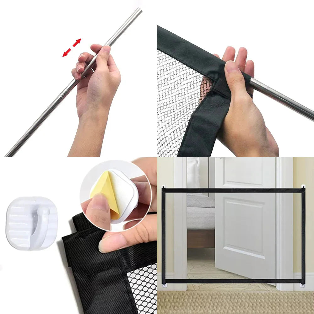 Comfy Paws Verstelbaar Poortje | Veilige en betrouwbare barrière voor huisdieren, binnen of op het balkon.
