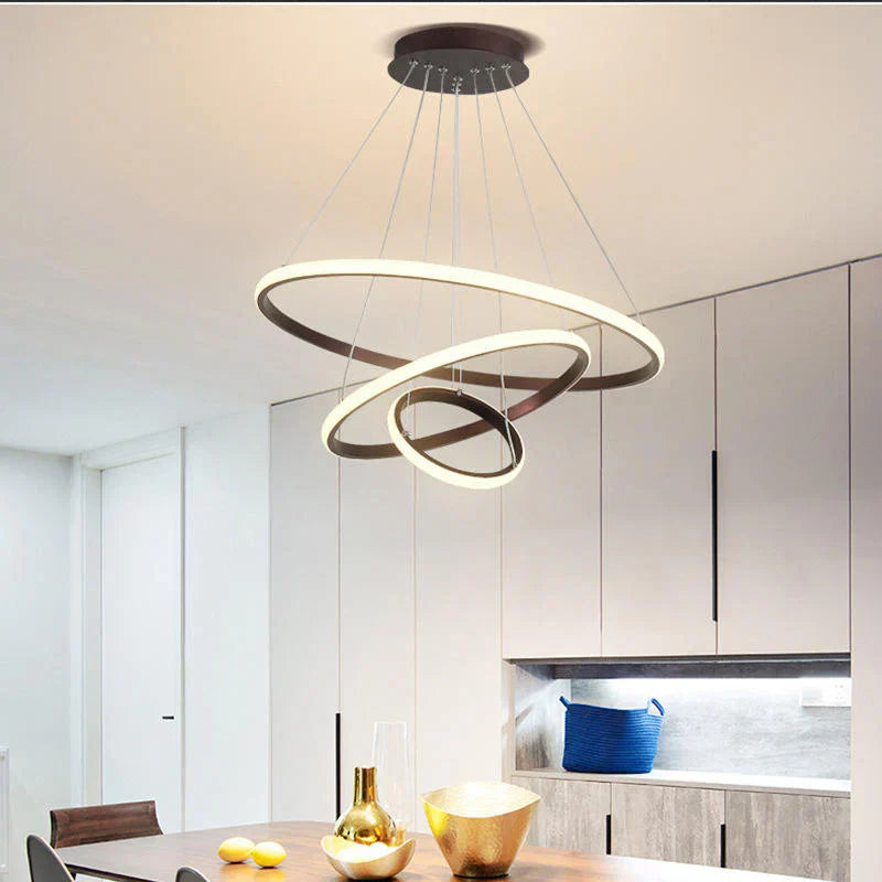 LED hanglamp ontwerp – moderne vorm van 3D-ringen