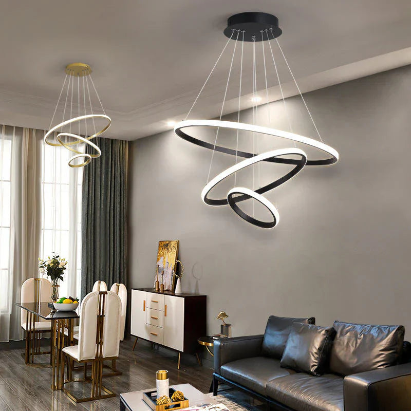 LED hanglamp ontwerp – moderne vorm van 3D-ringen