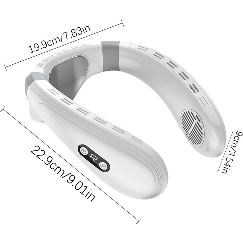 Dual-Cooling Halsventilator met 5200mAh Batterij & Koelplaat