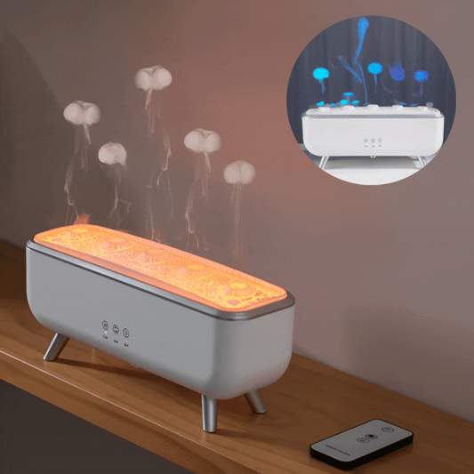 Diffuser & Luchtbevochtiger | LED Aromadiffuser met Kleurverandering & Afstandsbediening | JellyMist