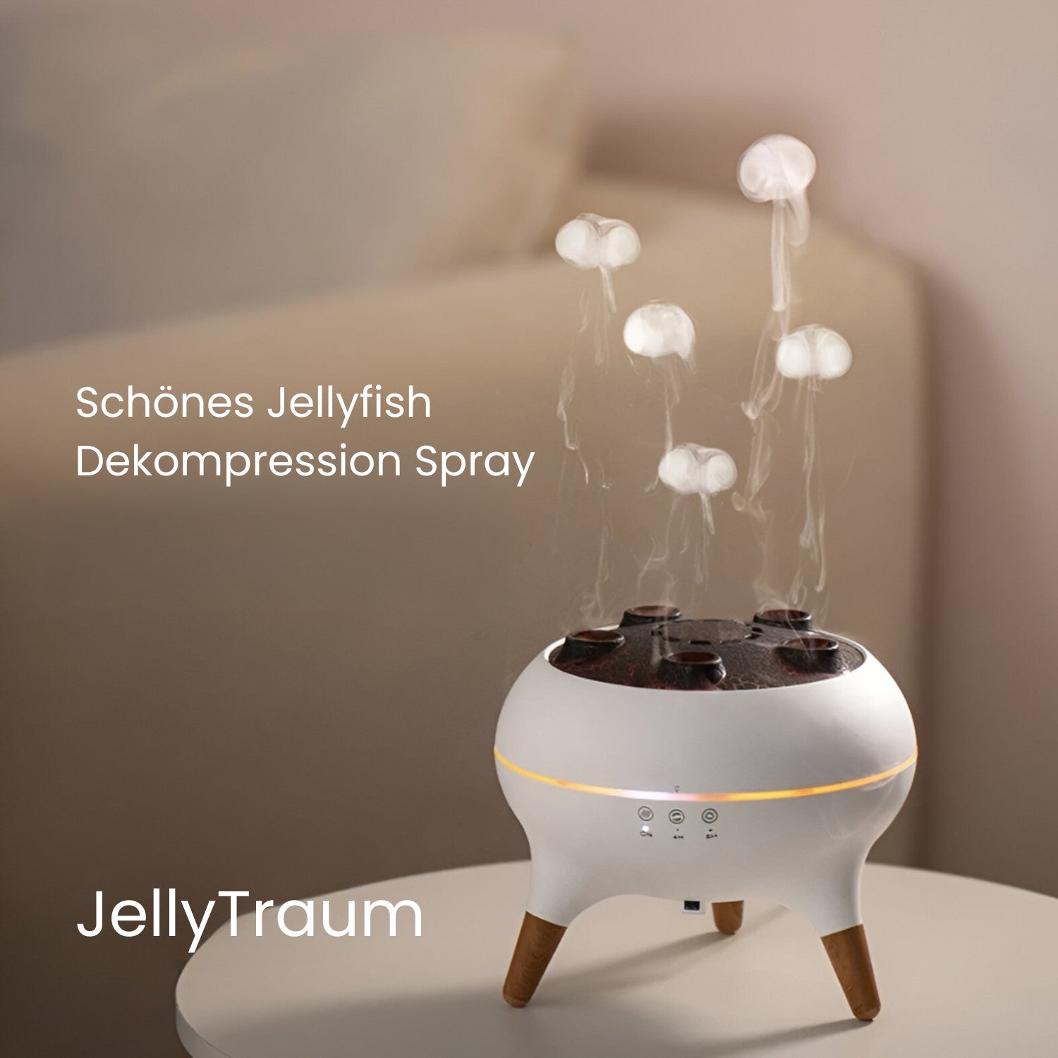 Luchtbevochtiger & Diffuser | Aromadiffuser met LED Licht & Timer | JellyTraum