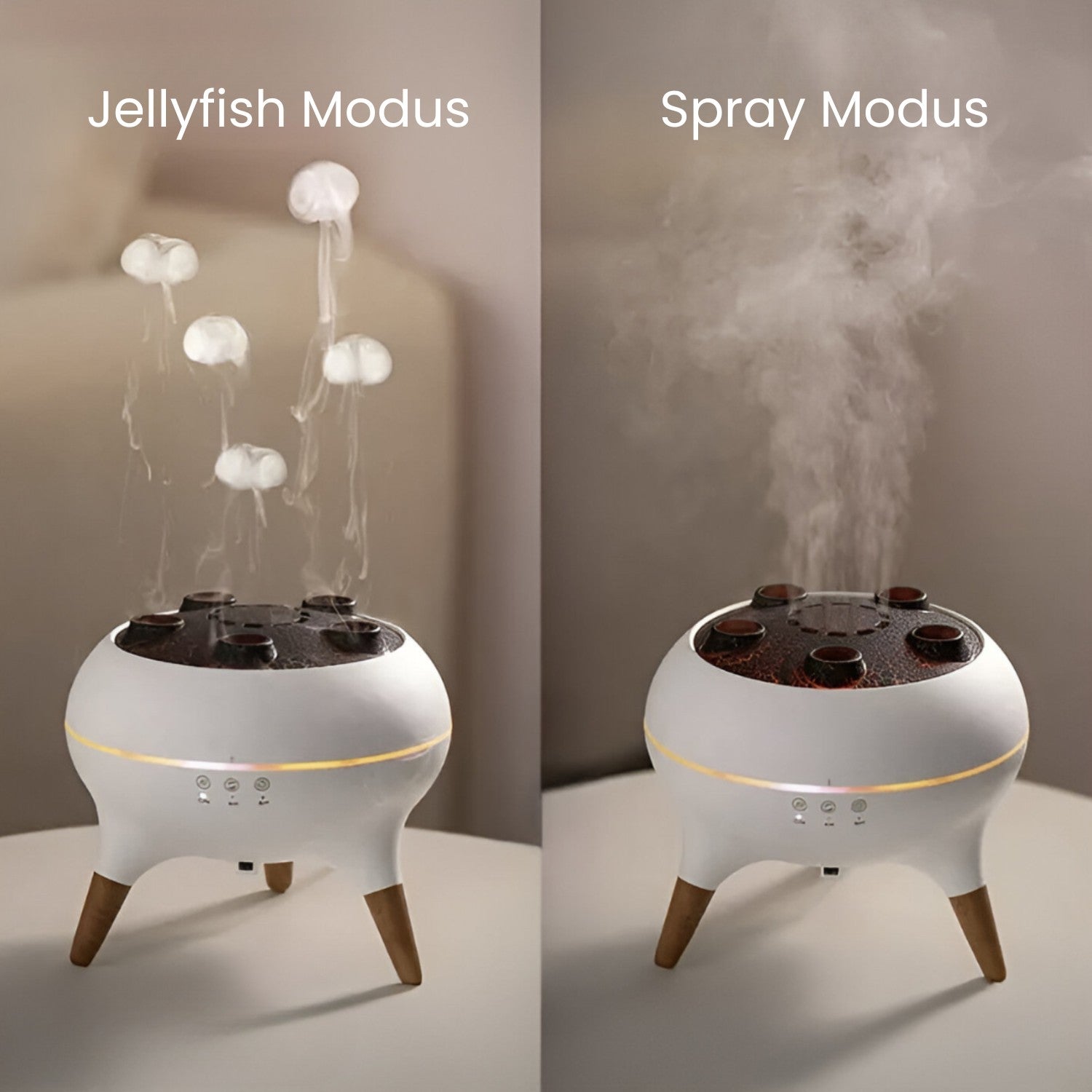 Luchtbevochtiger & Diffuser | Aromadiffuser met LED Licht & Timer | JellyTraum
