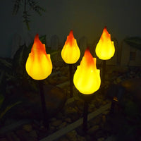Zonne-energie Buitenverlichting met flikkerende vlam, waterdichte LED-fakkels, Solarverlichting voor kamperen, tuin, terras, paden en als buitendecoratie