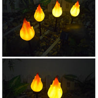 Zonne-energie Buitenverlichting met flikkerende vlam, waterdichte LED-fakkels, Solarverlichting voor kamperen, tuin, terras, paden en als buitendecoratie