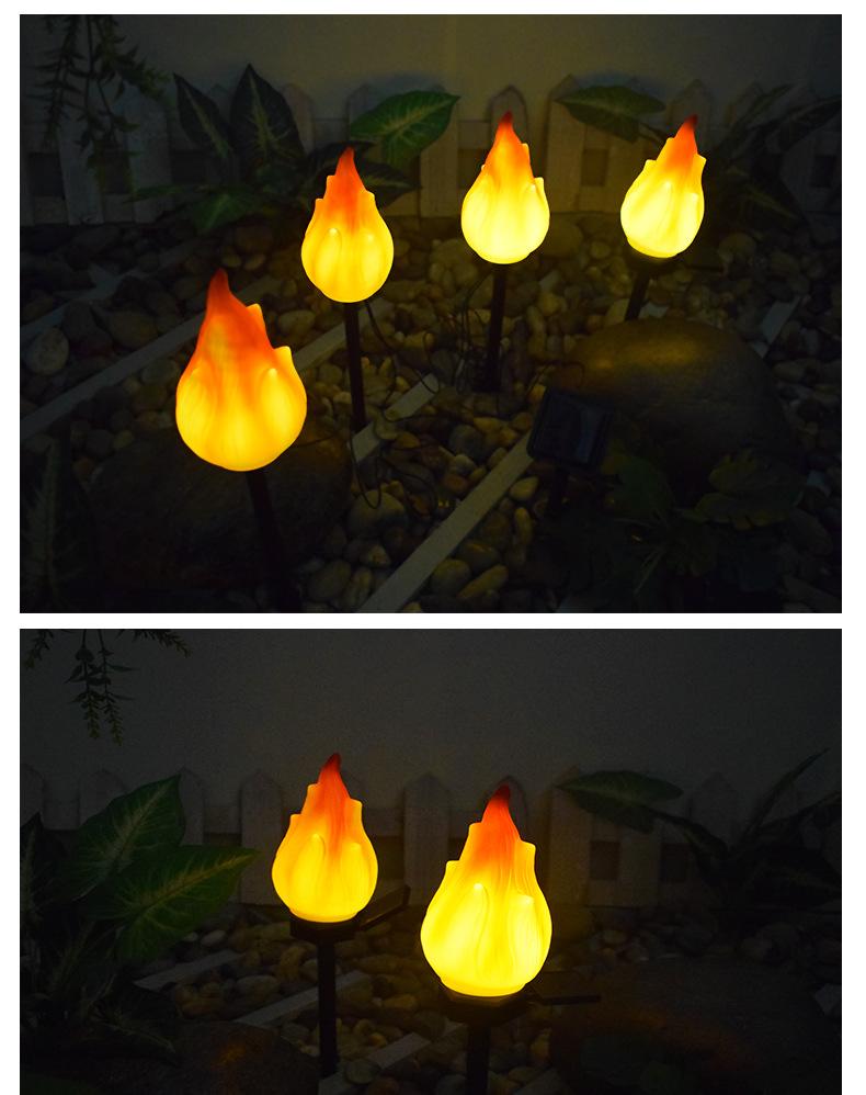 Zonne-energie Buitenverlichting met flikkerende vlam, waterdichte LED-fakkels, Solarverlichting voor kamperen, tuin, terras, paden en als buitendecoratie