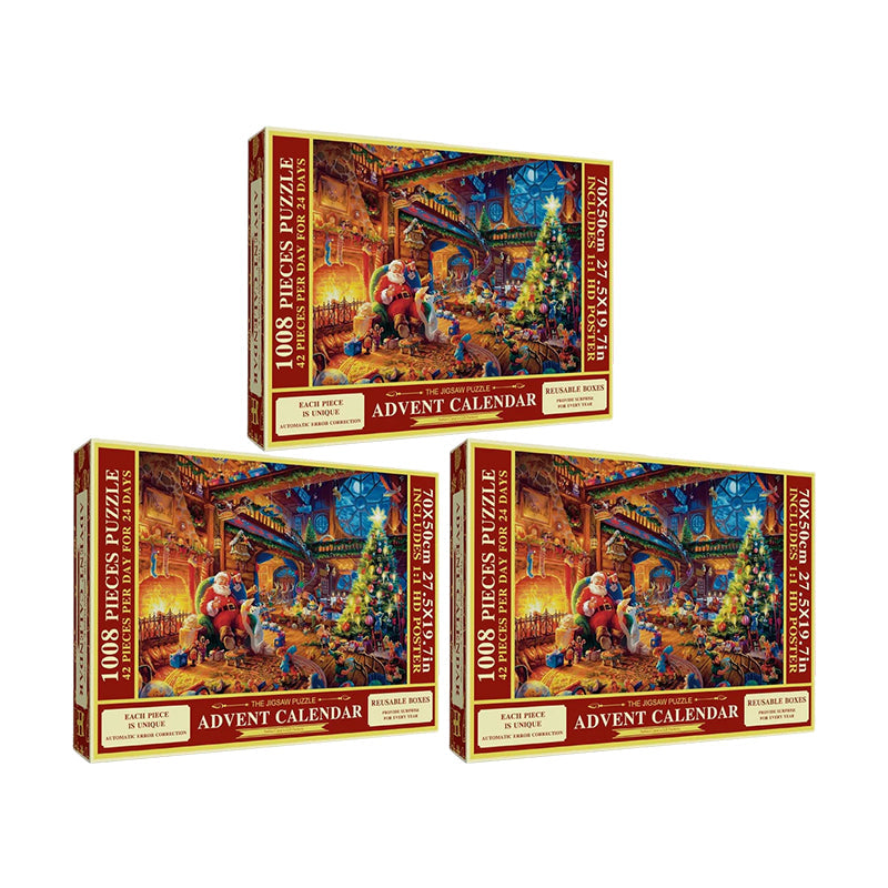 Kerstpuzzel Adventskalender - 24 Dagen Aftellen