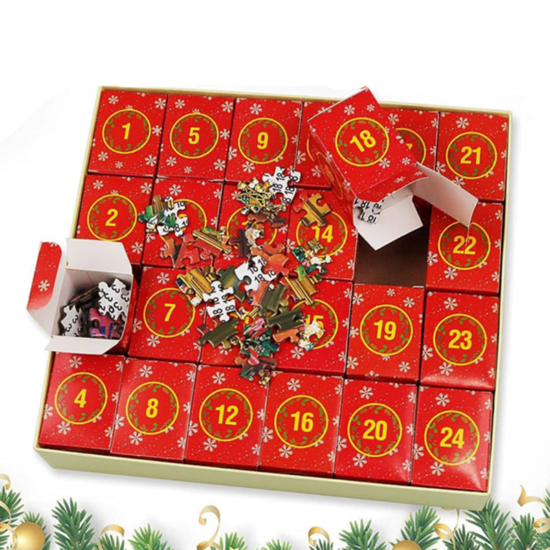 Kerstpuzzel Adventskalender - 24 Dagen Aftellen