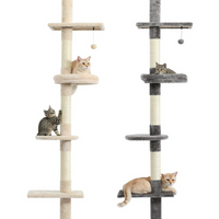 Compacte Verstelbare Kattenklimmer | Veilig en stijlvol met sisal krabpalen