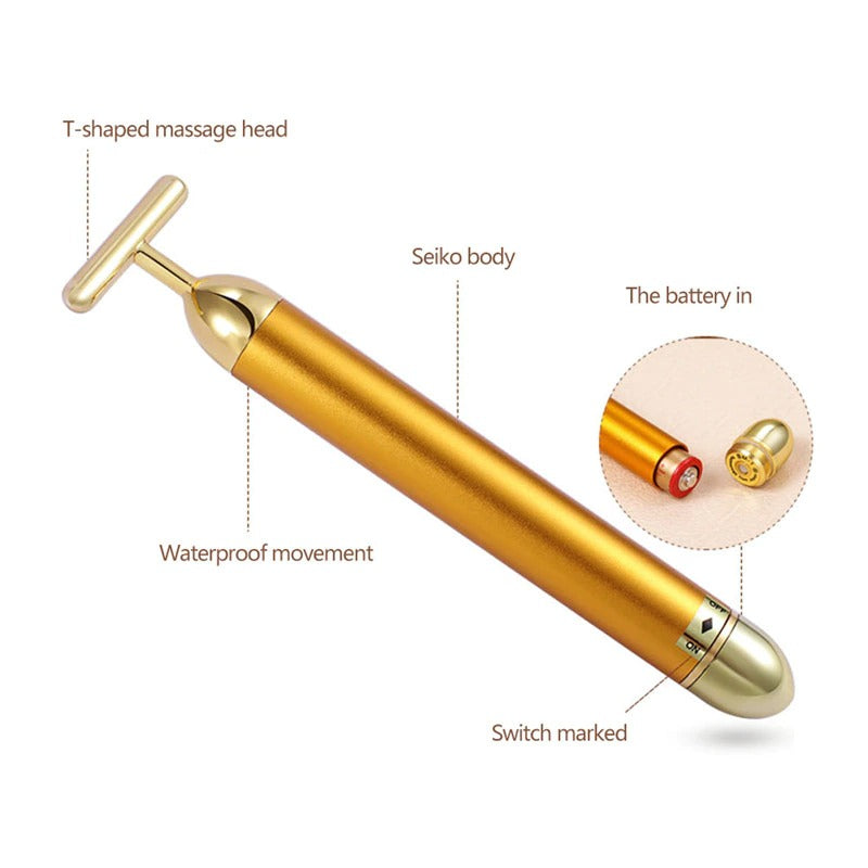 Energy 24K Gouden T Schoonheidsroller-Massager
