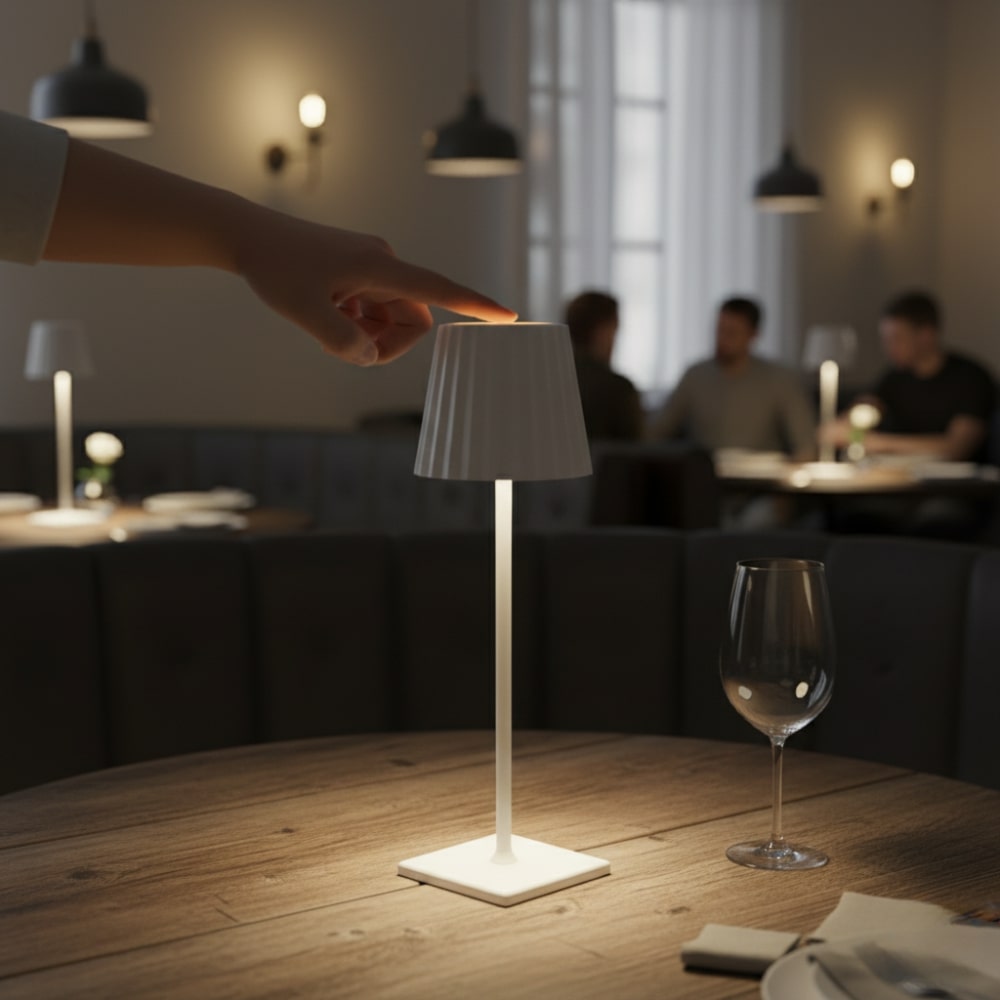 Draadloze Tafellamp | Lamp voor Woonkamer | Moderne Tafellamp met Accu | VelaLume