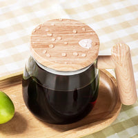 Automatische Koffiekop | Zelfroerende Theekop met Houten Handvat | RuhrTasse