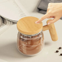 Automatische Koffiekop | Zelfroerende Theekop met Houten Handvat | RuhrTasse