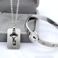 "JE BENT DE SLEUTEL NAAR MIJN HART" Armband + Ketting Set