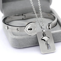 "JE BENT DE SLEUTEL NAAR MIJN HART" Armband + Ketting Set