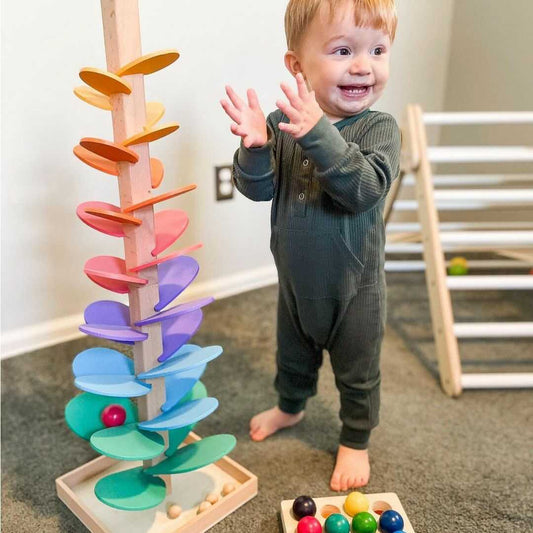 Kogelbaan | Houten Kogelbaan voor Kinderen vanaf 1 Jaar | KlangRegen