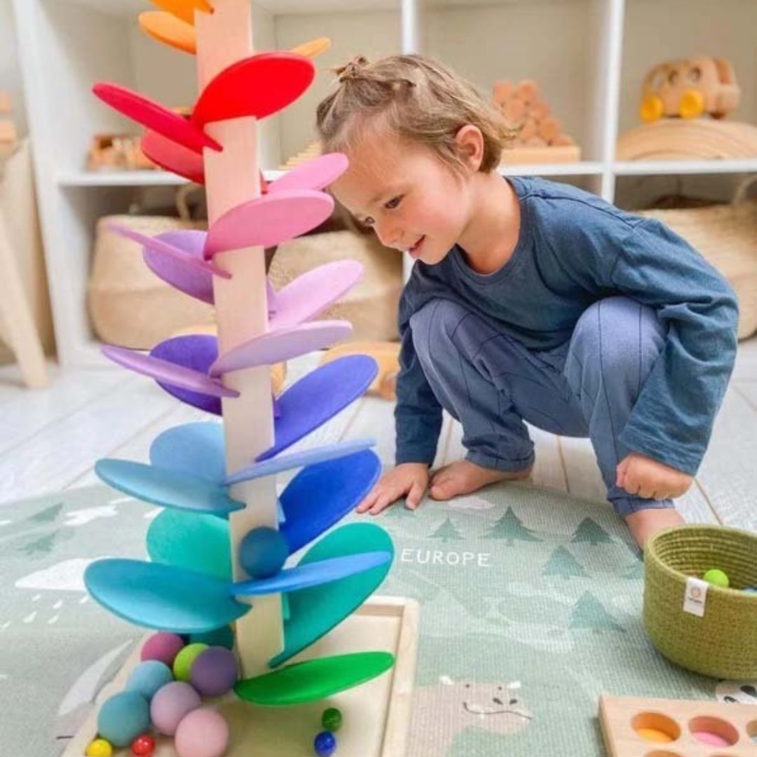 Kogelbaan | Houten Kogelbaan voor Kinderen vanaf 1 Jaar | KlangRegen