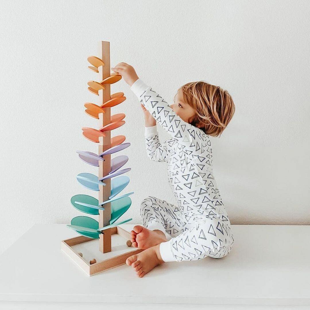 Kogelbaan | Houten Kogelbaan voor Kinderen vanaf 1 Jaar | KlangRegen