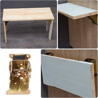 Vouwscharnier van staal | Vouwconsole voor tafel & kast (4 stuks) | KlappFix