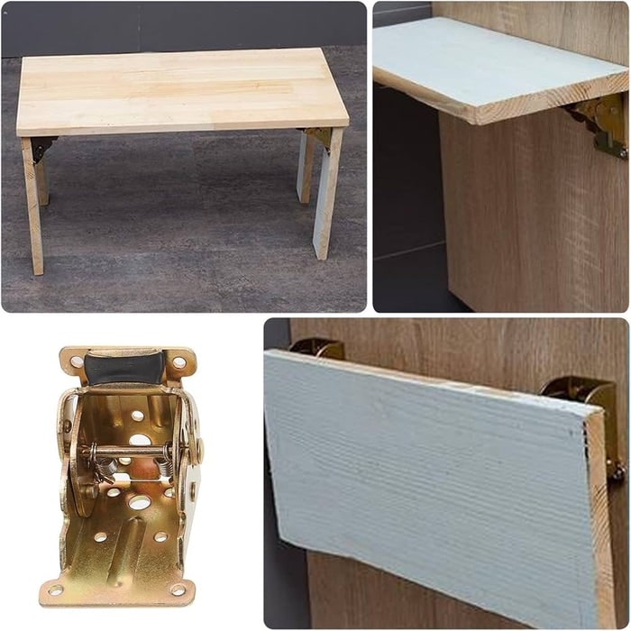 Vouwscharnier van staal | Vouwconsole voor tafel & kast (4 stuks) | KlappFix
