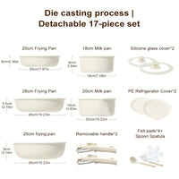 Pannenset | 17-delig inductie pannenset | Keramische pan | KochWerk