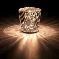 Kristallen Tafellamp VÉLORIA | Diamantoptiek & 360° Lichtspel | Draadloos & Oplaadbaar via USB | Tot 12 uur Lichtduur