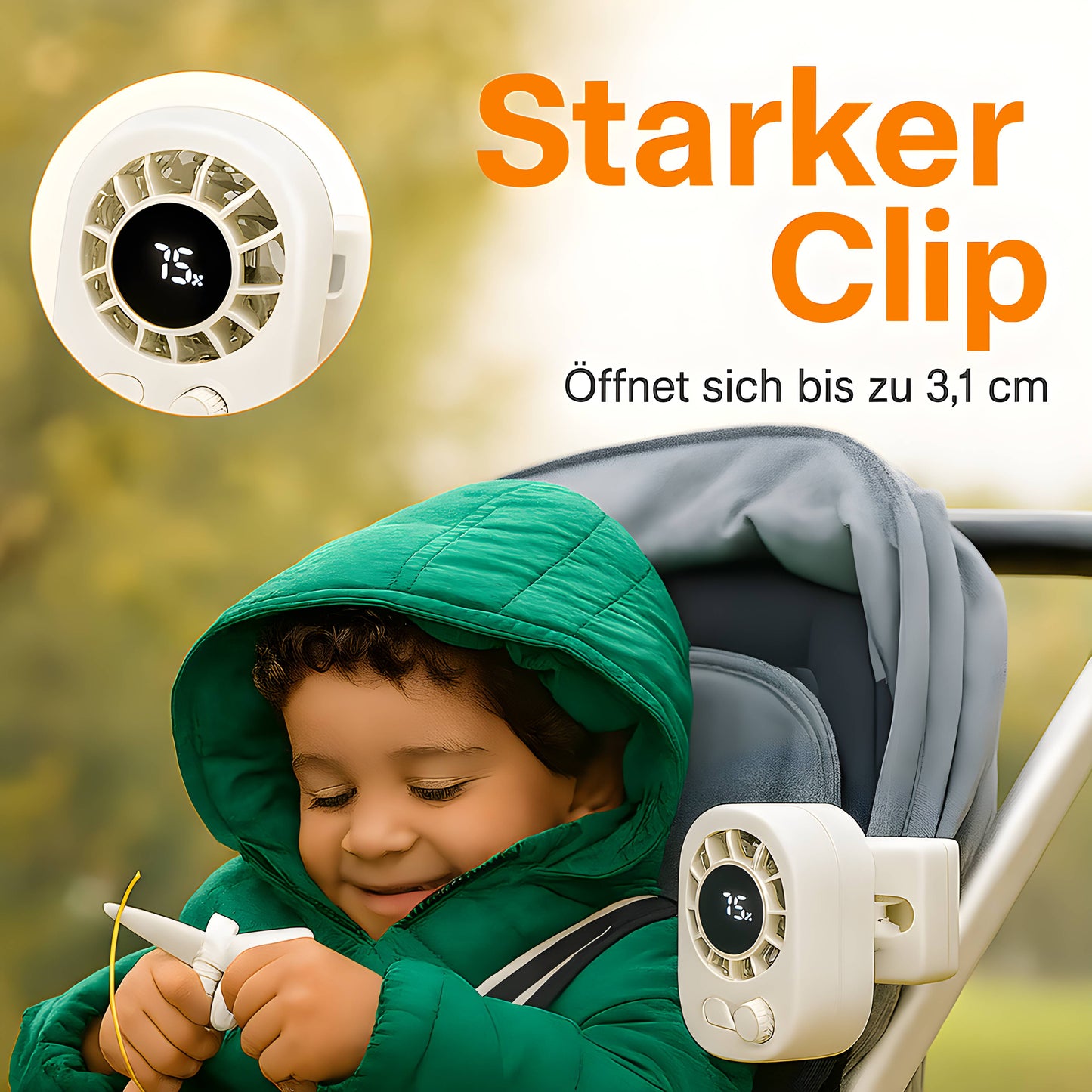 Mini Clip Ventilator met Accu | Kleine & Stille Ventilator | KoelBuddy