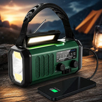 Kurbelradio | Noodradio met oplader & zaklamp | Solarradio | Stormwacht