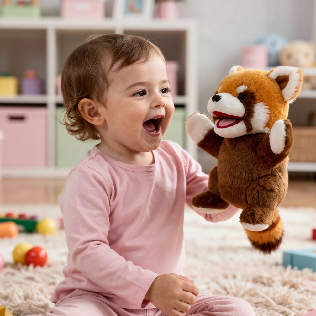Knuffeldier Handpop | Pluche Dier voor Kinderen | HandVriend