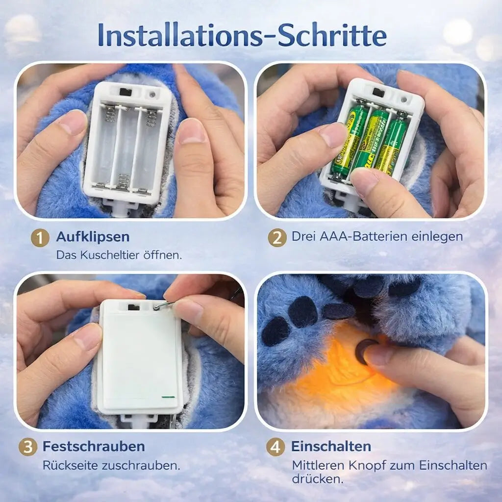 Knuffeldier met ademfunctie voor baby's en kinderen | Rustgevend pluche dier | Schnugi