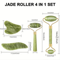 RollPro | Jade Gua Sha Gezichtsmassage Roller Set (4PCS)