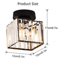 Skanto | Kristallen Glas Hanglamp – Messing en Compact Ontwerp