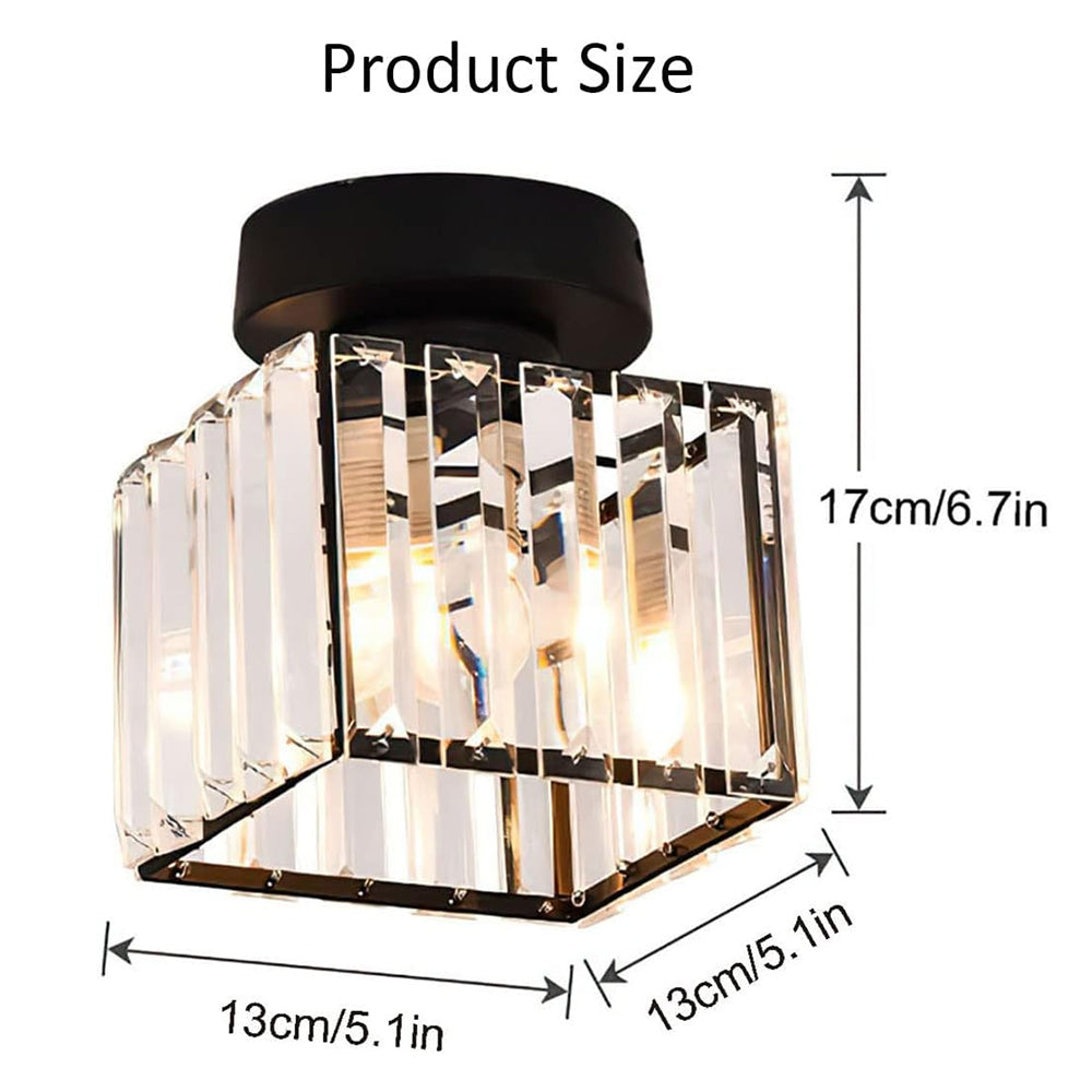 Skanto | Kristallen Glas Hanglamp – Messing en Compact Ontwerp