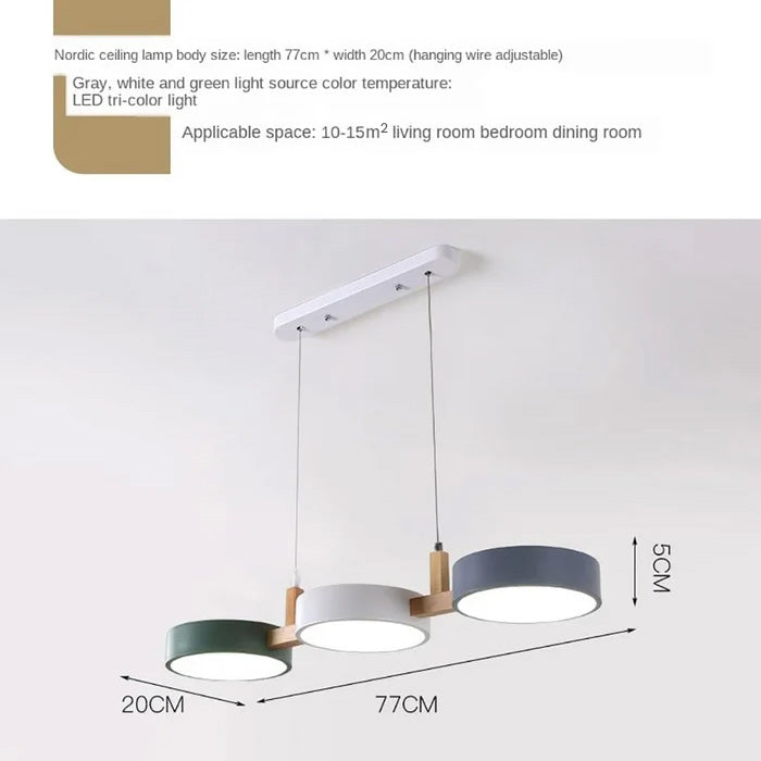 Noordse Multi-Light Flush Plafondlamp Voor Keuken En Eetruimtes