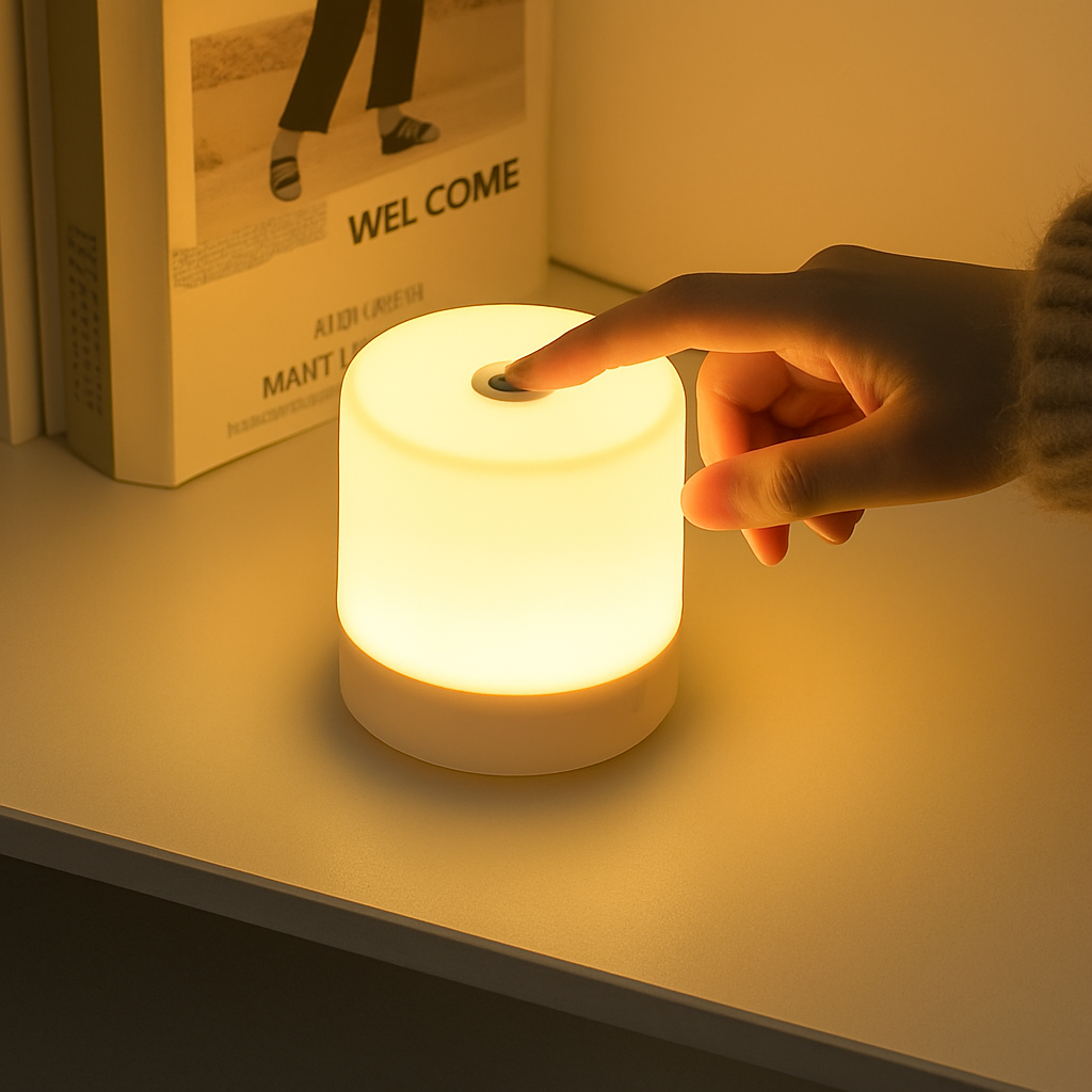 tactiele USB nachtlamp met dimbare intensiteit voor lezen en nachtlamp