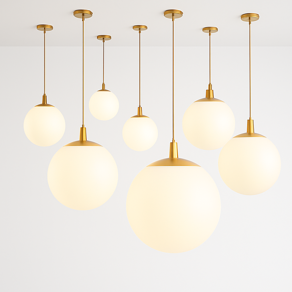 Hanglamp Globe Wit Glas