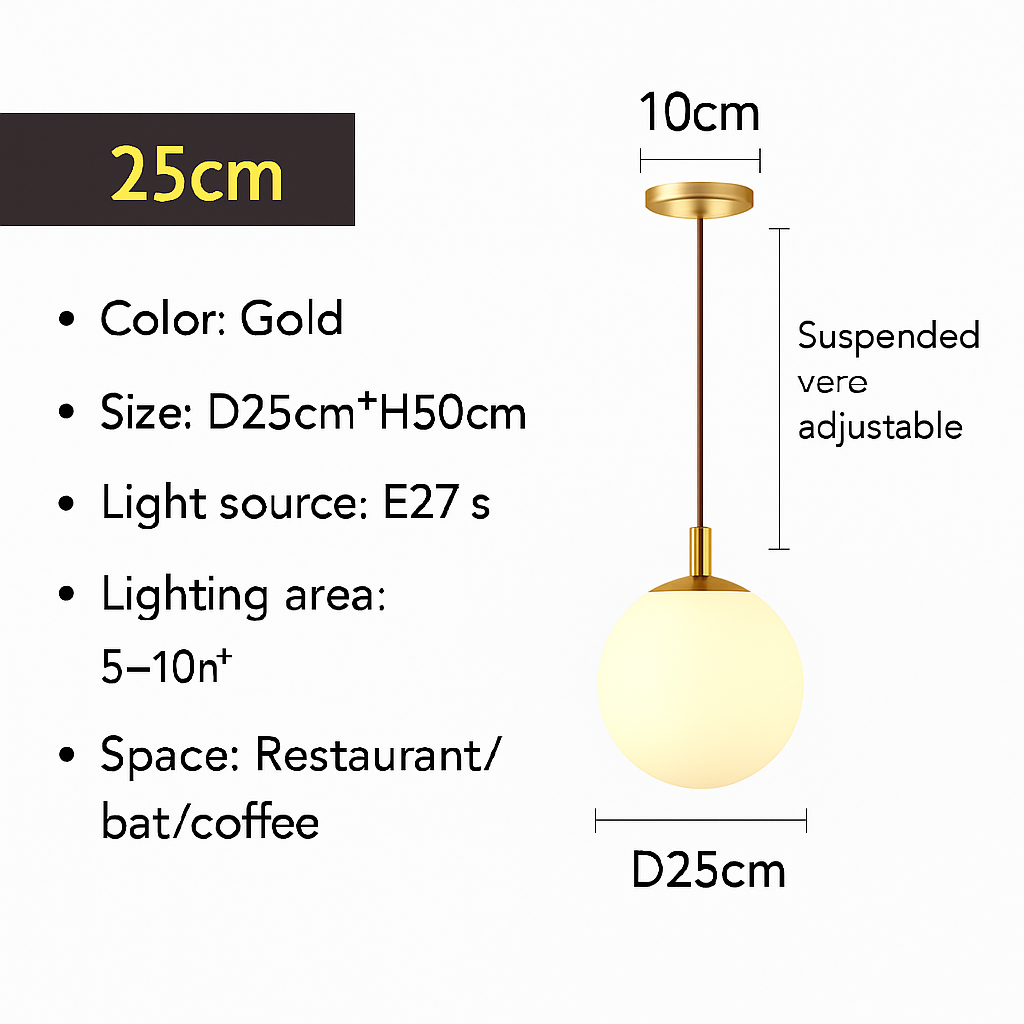 Hanglamp Globe Wit Glas