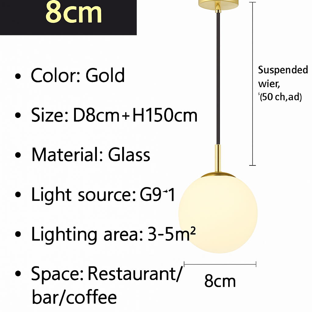 Hanglamp Globe Wit Glas
