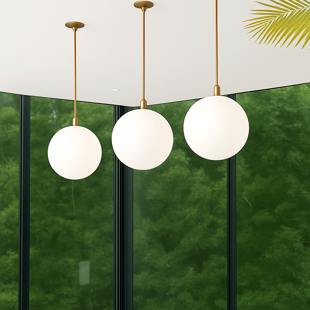 Hanglamp Globe Wit Glas