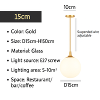Hanglamp Globe Wit Glas