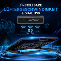 Laptopstandaard met Koeler | Laptophouder met Koeling & LED Verlichting | Frostkamm
