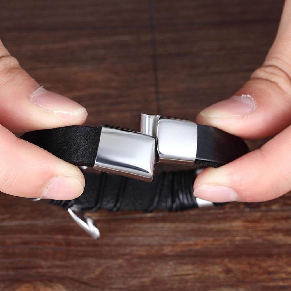 Stijlvolle armbanden van echt leer voor mannen