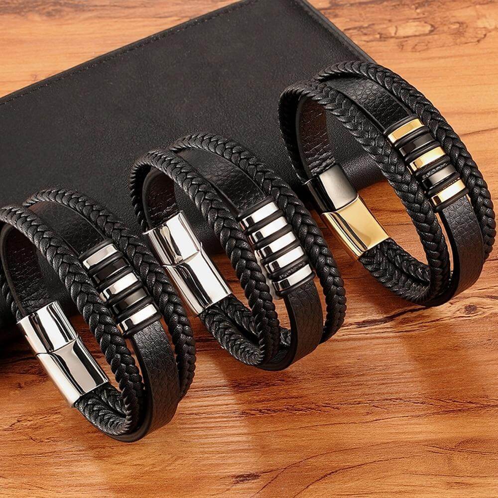 Lederen Heren Armband - Tijdloos en Stijlvol Accessoire